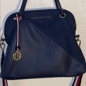 Blue Dome Shaped Tommy Hilfiger Satchel W/ Strap